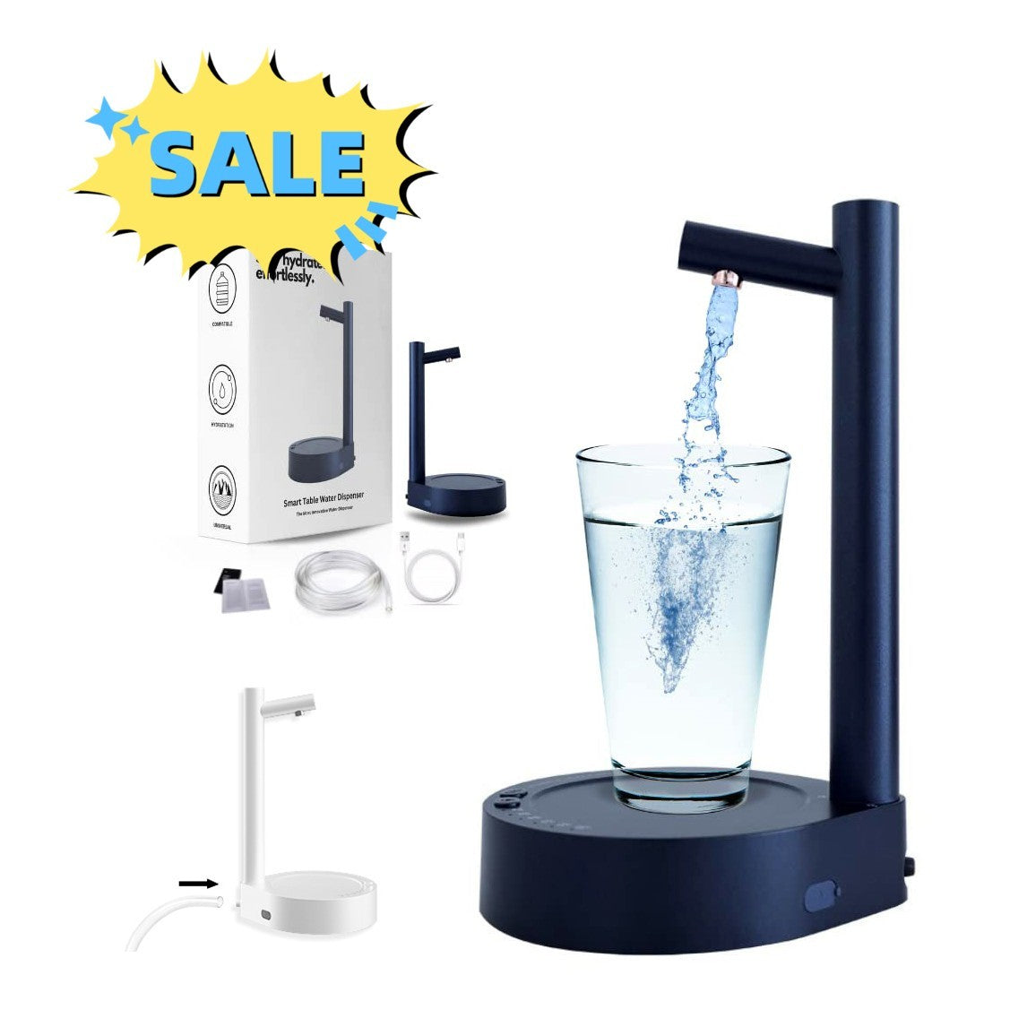 Electric Water Bottle Dispenser – Rechargeable, Automatic Pump