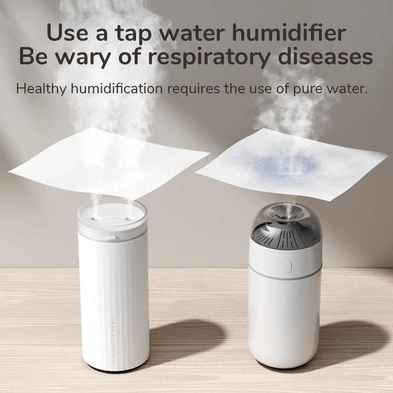 Compact Desk Humidifier – 500ml, Night Light & Whisper-Quiet Mist