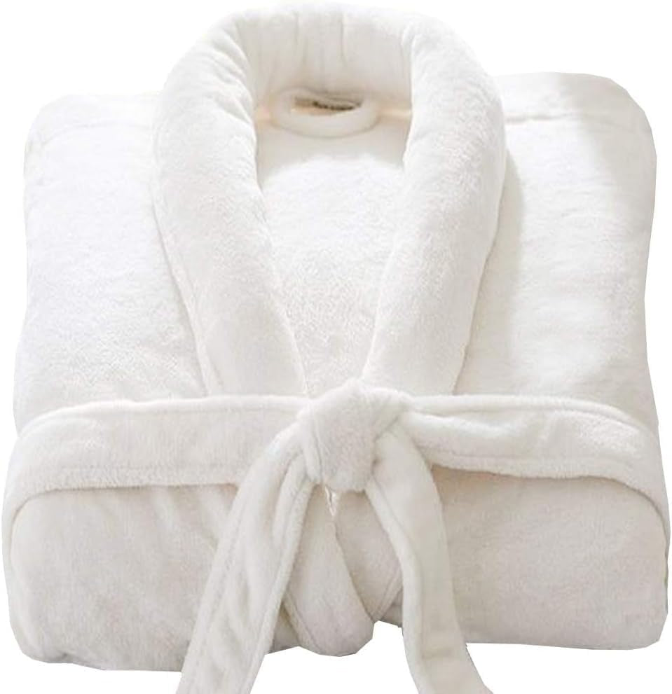 Unisex Egyptian Cotton Super Soft Luxury Velour Towelling Terry Dressing Gown Nightwear with Big Pockets and Belt Soft Housecoat Bathrobe