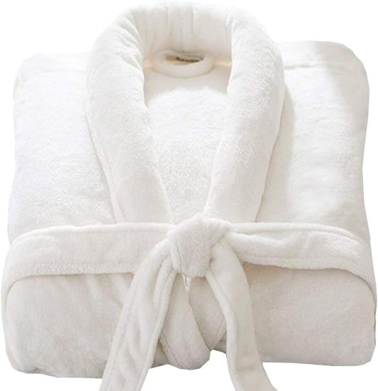 Unisex Egyptian Cotton Super Soft Luxury Velour Towelling Terry Dressing Gown Nightwear with Big Pockets and Belt Soft Housecoat Bathrobe