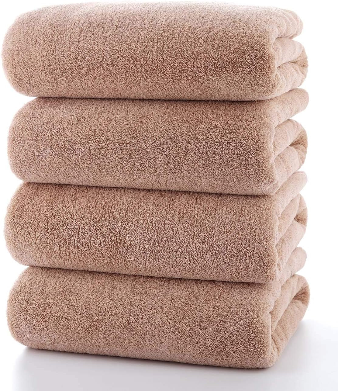 Towels 4-Piece Soft Microfiber Bath Towel Set Incredibly Absorbent Lightweight Quick Dry and Durable, 55" L X 27" W, 4 Pack Multicolour