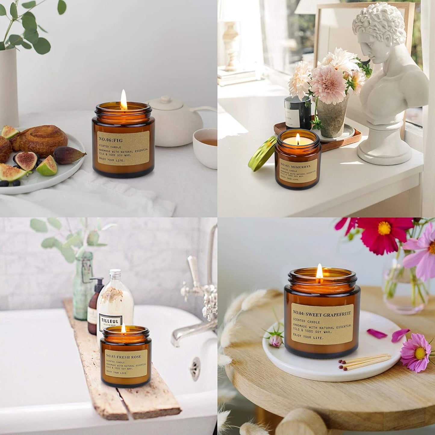 Scented Candles Gifts Set for Women,6 Pack Aromatherapy Candles for Home Scented,Long Lasting Candle Set for Woman,150 H Amber Jar for Birthday,Valentine,Anniversary,Mother'S Thanksgiving Day Present