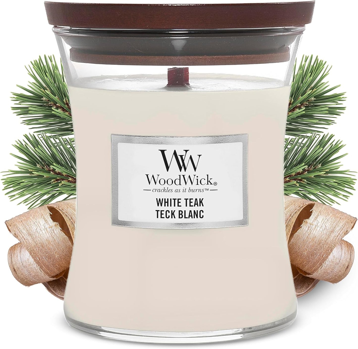 Scented Candle with Crackling Wick, Vanilla Bean Large Hourglass Candle, Long Burning Candles: up to 130 Hours, Perfect Gifts for Women
